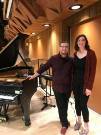 Performance of The Silent Majority (Jerin Fuller, percussion; Emily McPherson, piano) on BGSU's Composers Forum on 11/4/18
